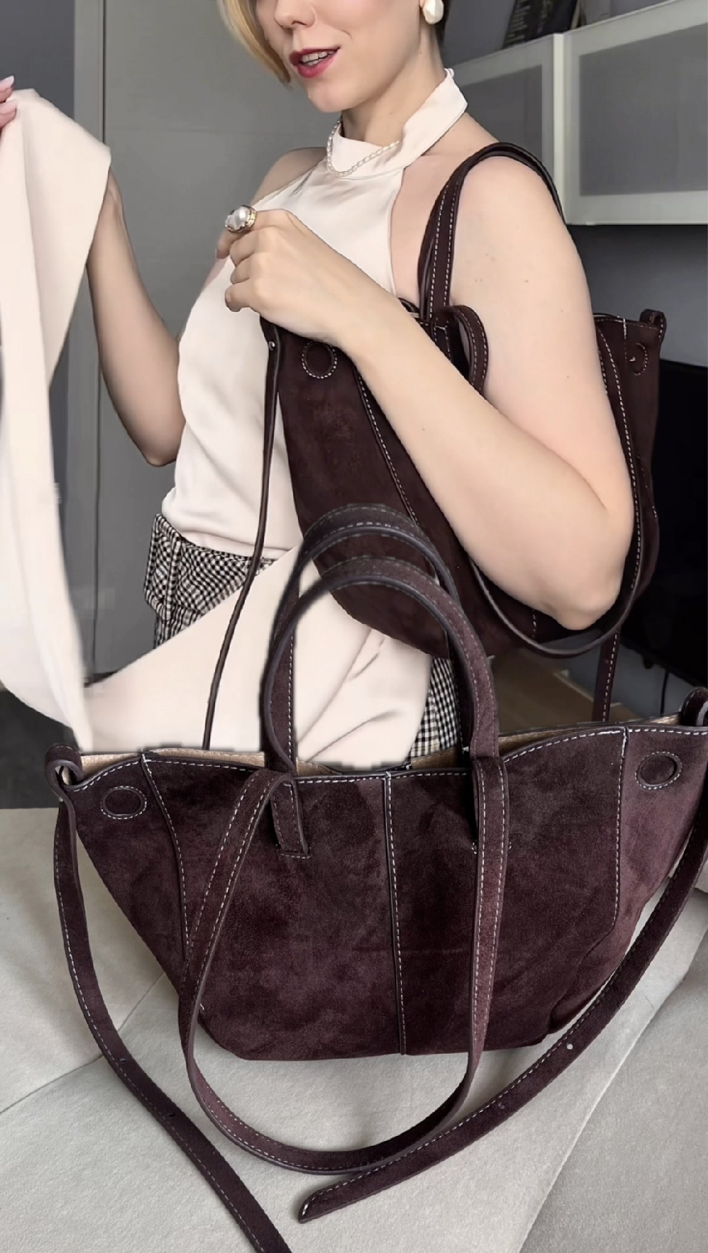 Доступная роскошь в стиле POLENE, но в 10 раз дешевле. Это элегантная сумка-тоут Джон Лок на ВБ арт. #WW289512