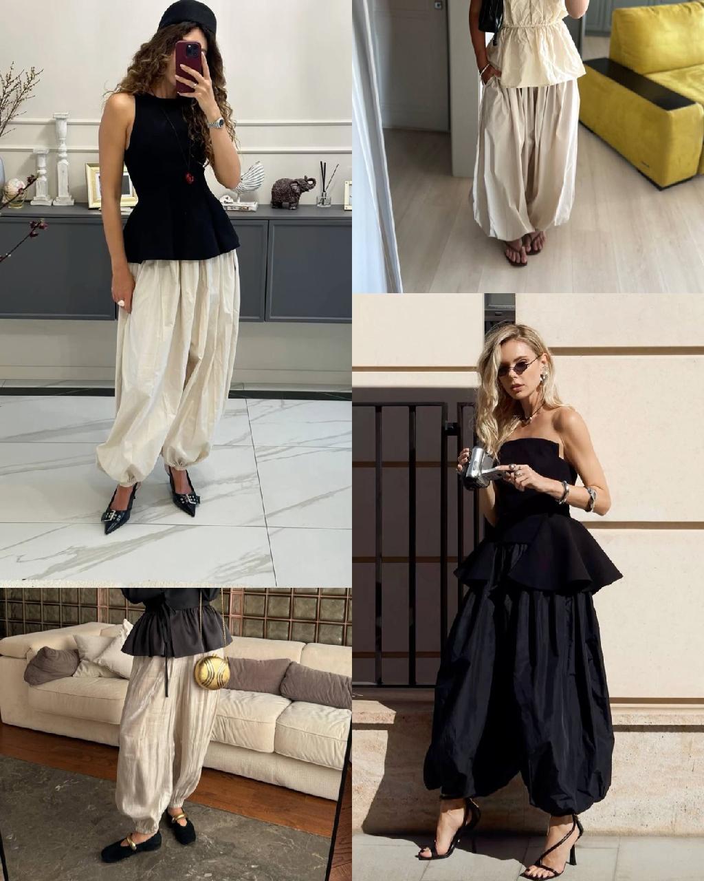 Самые трендовые брюки этого сезона — брюки шаровары или брюки алладины