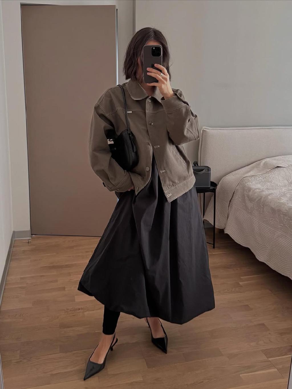 Как же красиво смотрится юбка-баллон OTTEN с леггинсами 😍