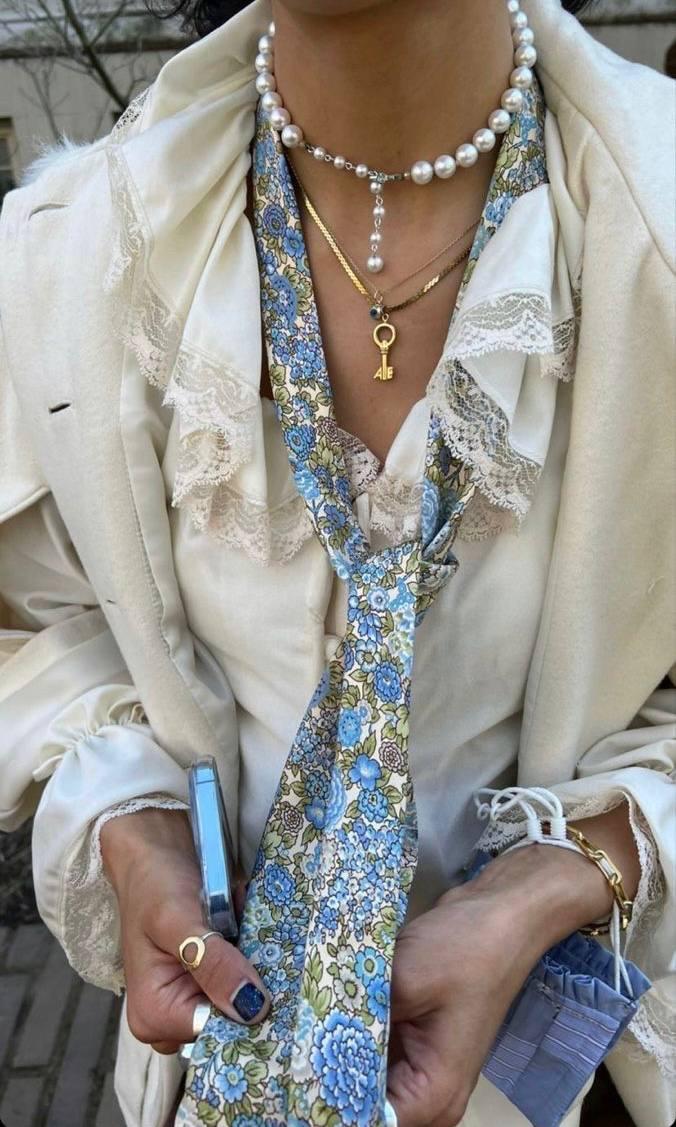 Собрала тут нам небанальных галстучных вдохновений. Особенно хороши в эклектике. Ну и в преппи по умолчанию.